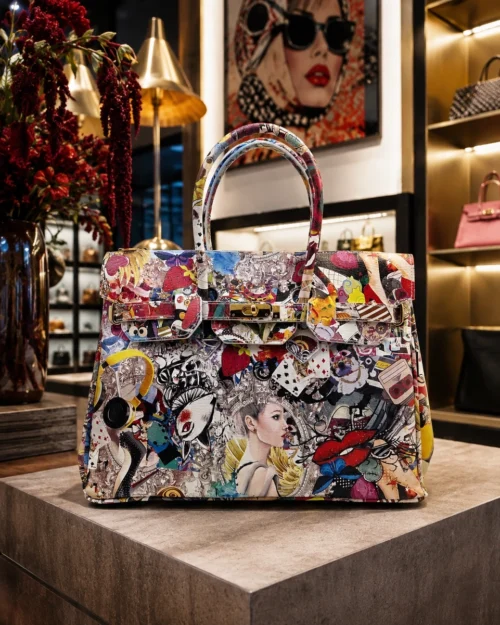 Tas ARIA – Meer­kleurig leer – Italiaanse fabricage