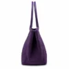 LOLA – Tas van Italiaans leer met python‑embossing – Paars