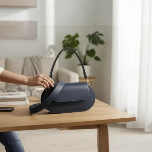 RUBIS | Italiaanse leren tas – Blauw