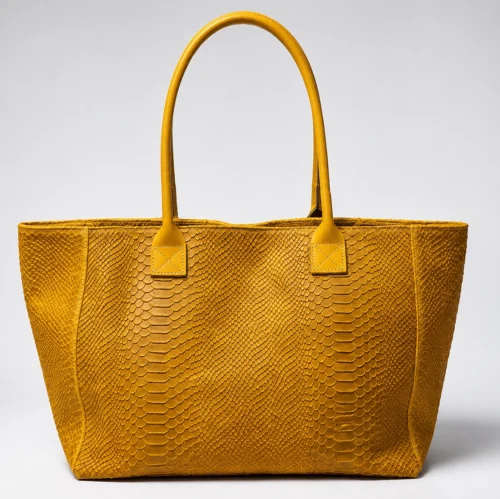 LOLA – Tas van Italiaans leer met python-embossing – Mosterd