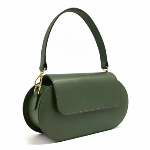 RUBIS | Italiaans lederen tas – kaki