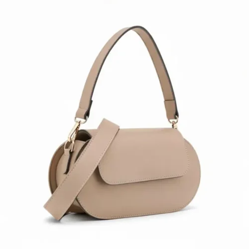 RUBIS | Italiaanse leren tas – Nude