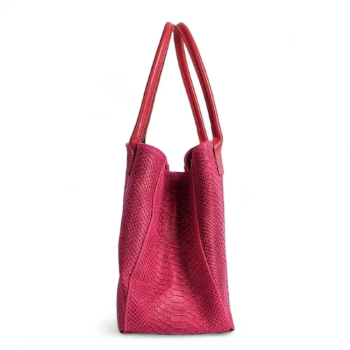 LOLA – Tas van Italiaans leer met pythonstructuur – Fuchsia