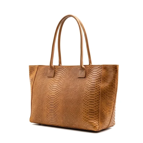 LOLA – Tas van Italiaans leer met pythonreliëf – Camel
