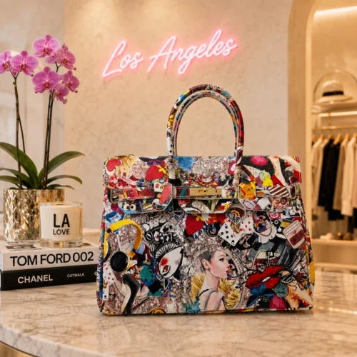 Tas ARIA – Meer­kleurig leer – Italiaanse fabricage