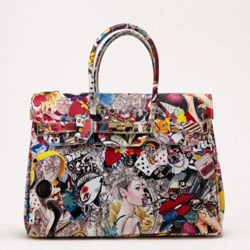 Tas ARIA – Meer­kleurig leer – Italiaanse fabricage