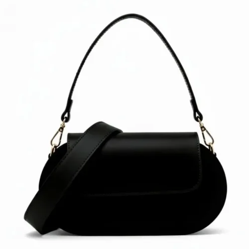 RUBIS | Italiaanse leren tas – Zwart