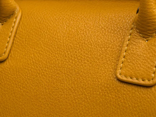 Tas NORA Mosterd – Dollaro-leer – Gemaakt in Italië