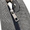 LOLA – Tas van Italiaans leer met python-embossing – Donkergrijs