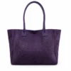 LOLA – Tas van Italiaans leer met python‑embossing – Paars