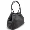 LOLA – Tas van Italiaans leer met python-embossing – Donkergrijs