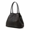 LOLA – Tas van Italiaans leer met python-embossing – Chocolade