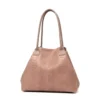 LOLA – Tas van Italiaans leer met python-embossing – Lavender Blush