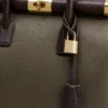 NORA – Tas van Italiaans dollaro-leer – Taupe & Donkerbruin