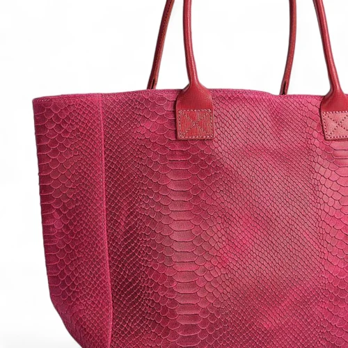 LOLA – Tas van Italiaans leer met pythonstructuur – Fuchsia