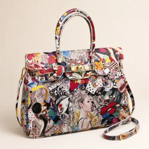 Tas ARIA – Meer­kleurig leer – Italiaanse fabricage