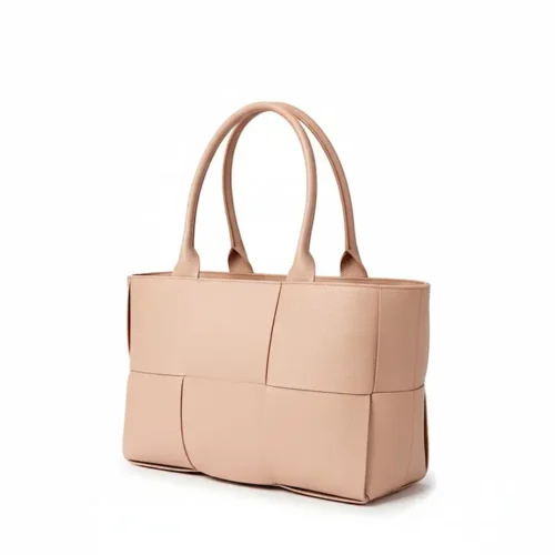 BELLA CLASSICA – Leren shopper in blushroze | Gemaakt in Italië