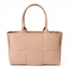 BELLA CLASSICA – Leren shopper in blushroze | Gemaakt in Italië