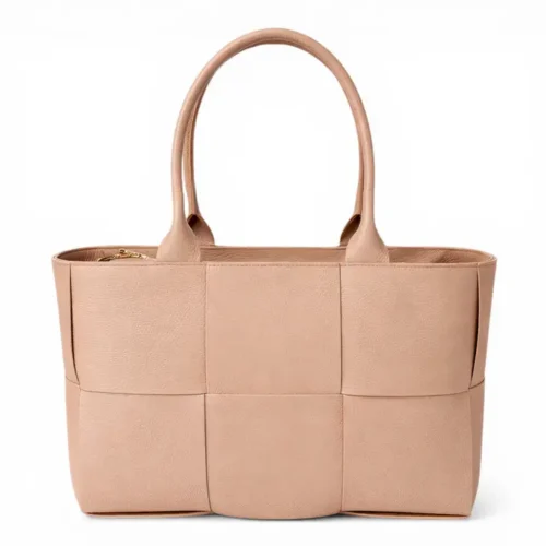 BELLA CLASSICA – Leren shopper in blushroze | Gemaakt in Italië