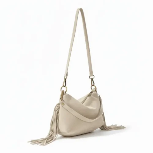 PAKITA leren tas – Beige – Gemaakt in Italië