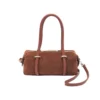 Suie Valentini Suède kleine barrel-crossbodytas, gemaakt in Italië