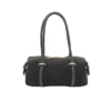 Suie Valentini Suède kleine barrel-crossbodytas, gemaakt in Italië